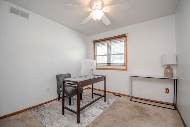 5420 SW 13th St, Des Moines, IA 50315 - office area with carpet and ceiling fan