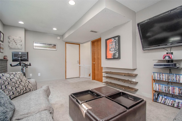 5420 SW 13th St, Des Moines, IA 50315 - living room with carpet flooring and recessed lighting