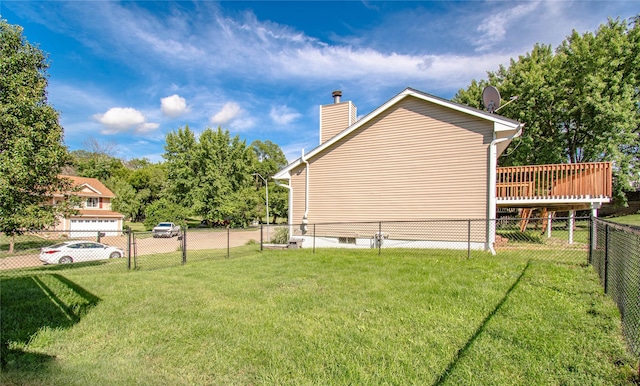 5420 SW 13th St, Des Moines, IA 50315 - view of home's exterior with a chimney and a fenced backyard