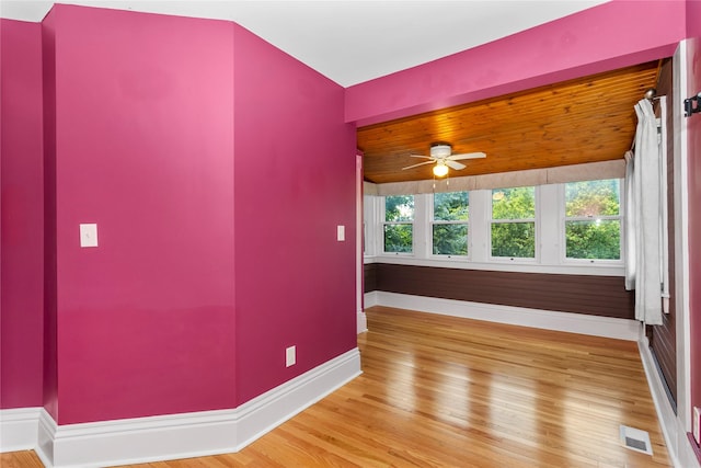 658 20th St, Des Moines, IA 50314 - spare room featuring ceiling fan and wood finished floors
