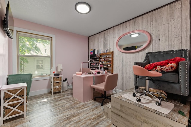 1324 College Ave, Des Moines, IA 50314 - office space featuring wooden walls and wood finished floors