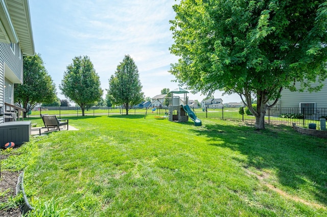 550 25th St SE, Altoona, IA 50009 - fenced backyard with a playground