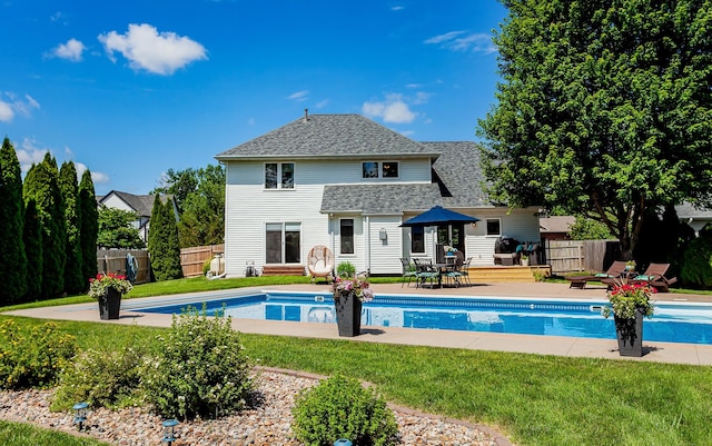 2507 135th St, Urbandale, IA 50323 - view of pool with a wooden deck