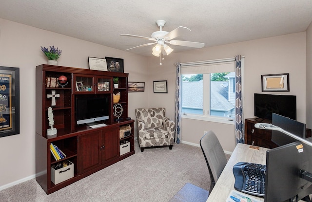 2507 135th St, Urbandale, IA 50323 - office space featuring a ceiling fan and carpet floors