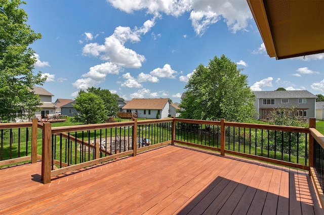 13001 Twana Dr, Urbandale, IA 50323 - wooden terrace with a residential view