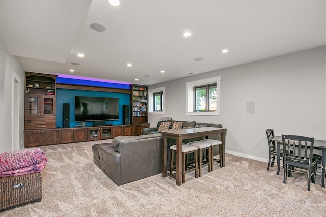 13001 Twana Dr, Urbandale, IA 50323 - living room with carpet floors and recessed lighting