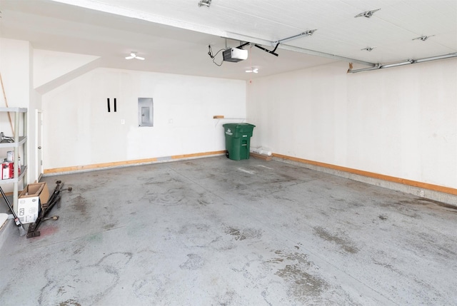 1115 Fieldstone Ln, Pleasant Hill, IA 50327 - garage featuring a garage door opener and electric panel