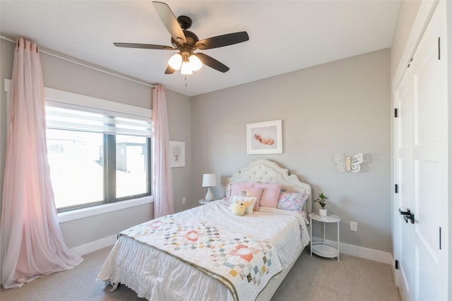 17965 Hammontree Cir, Clive, IA 50325 - bedroom with carpet, ceiling fan, and a closet