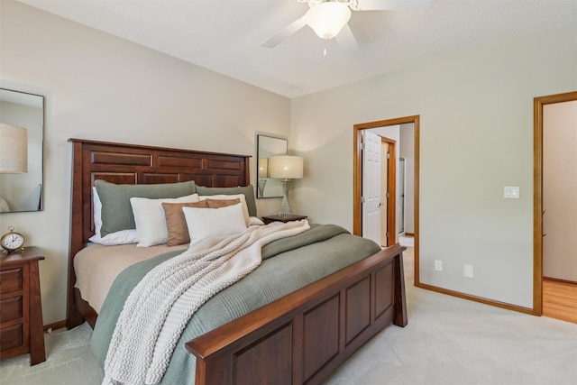 3607 152nd St, Urbandale, IA 50323 - bedroom featuring light colored carpet and ceiling fan