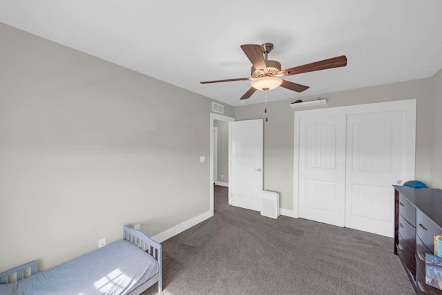 1965 SE Waddell Way, Waukee, IA 50263 - unfurnished bedroom featuring carpet flooring, a closet, and ceiling fan