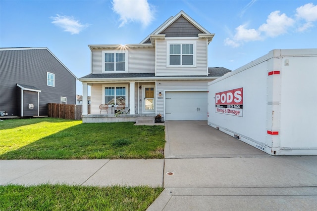 3504 Hawthorn Dr SW, Bondurant, IA 50035 - view of front of property featuring concrete driveway, a porch, and an attached garage