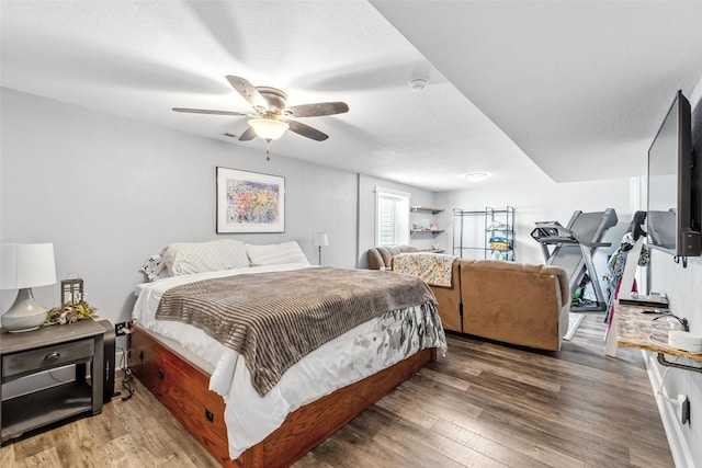 3504 Hawthorn Dr SW, Bondurant, IA 50035 - bedroom with wood finished floors and a ceiling fan