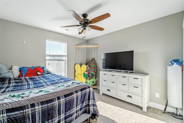 3504 Hawthorn Dr SW, Bondurant, IA 50035 - bedroom featuring light colored carpet and a ceiling fan