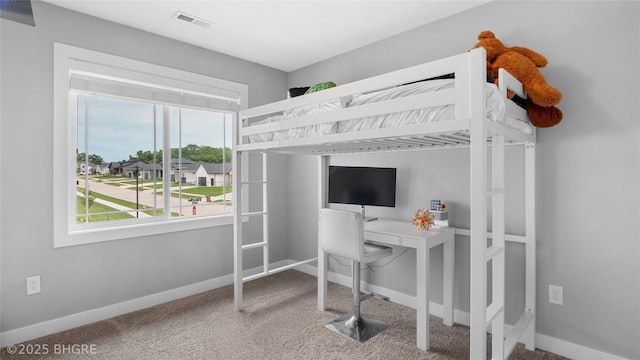 1208 NE 21st St, Grimes, IA 50111 - carpeted bedroom with baseboards and a desk