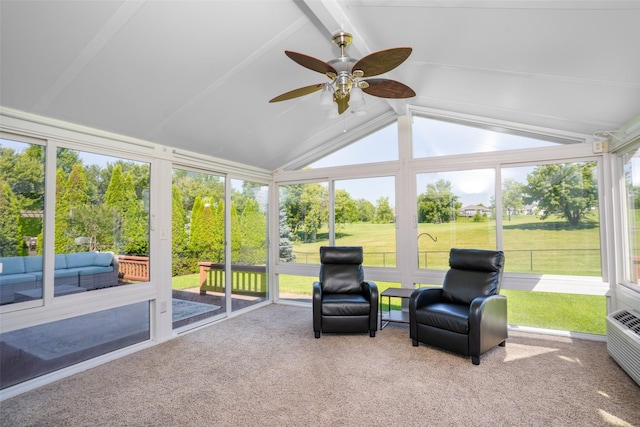 4785 Windsor Cir, Pleasant Hill, IA 50327 - sunroom / solarium featuring an outdoor living space and ceiling fan