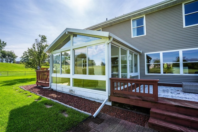 4785 Windsor Cir, Pleasant Hill, IA 50327 - view of side of property with a sunroom