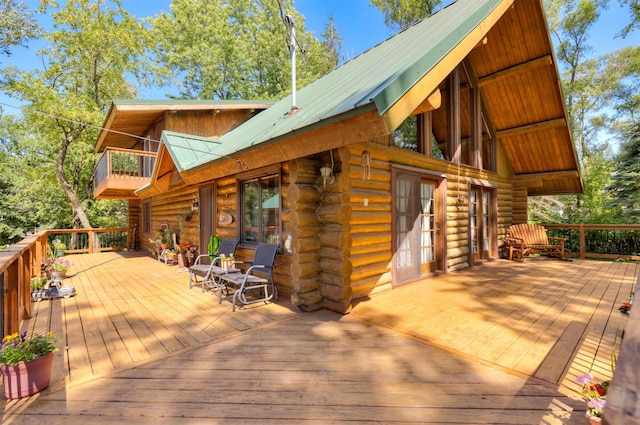 702 Jasper Ave NE, Mitchellville, IA 50169 - view of wooden deck