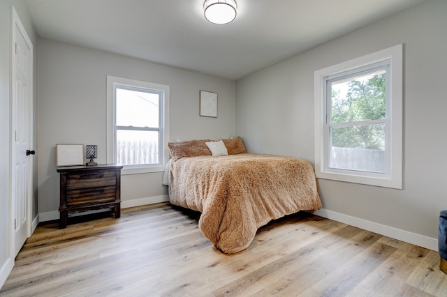 1437 E Pleasant View Dr, Des Moines, IA 50320 - bedroom featuring multiple windows and light wood-type flooring