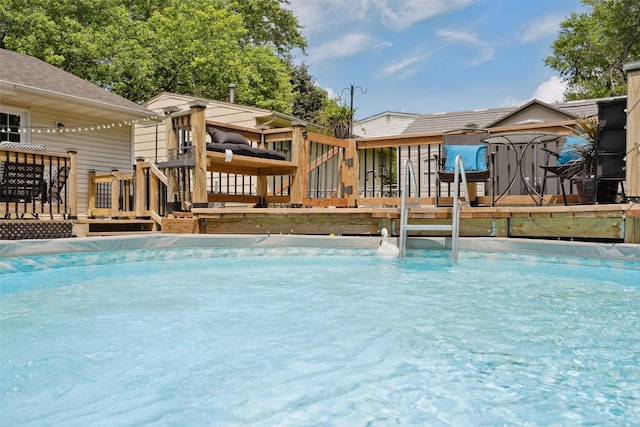 221 E Payton Ave, Des Moines, IA 50315 - outdoor pool with a wooden deck