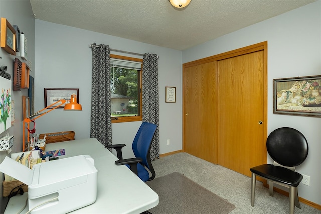 502 5th Ave SW, Altoona, IA 50009 - carpeted home office with a textured ceiling and baseboards