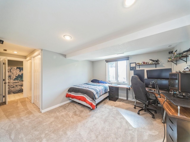 36508 Meadow Ln, Cumming, IA 50061 - bedroom with carpet flooring and an office area