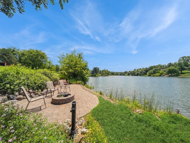 36508 Meadow Ln, Cumming, IA 50061 - water view with a fire pit