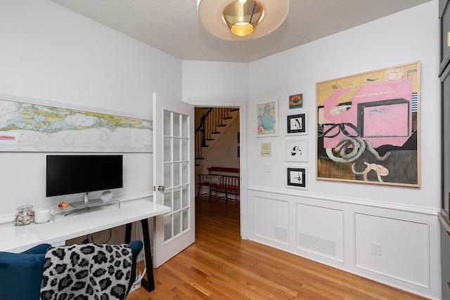 14092 Lake Pointe Dr, Clive, IA 50325 - office featuring wood finished floors and french doors