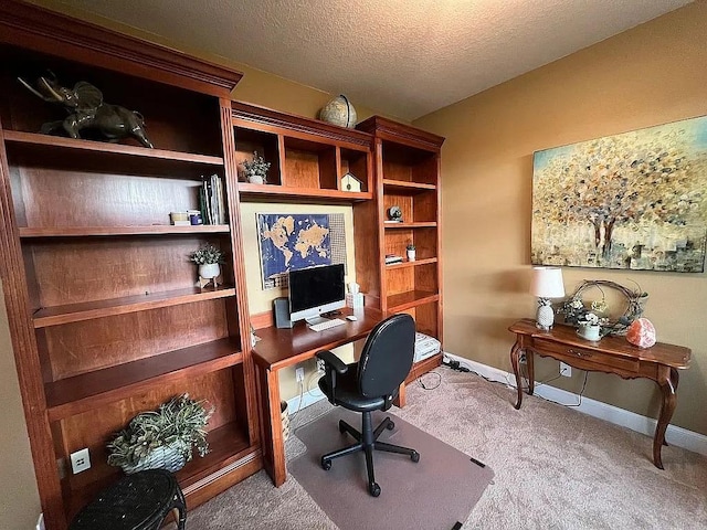 2279 Pheasant Ridge Ln, Ames, IA 50010 - carpeted office with baseboards and a textured ceiling