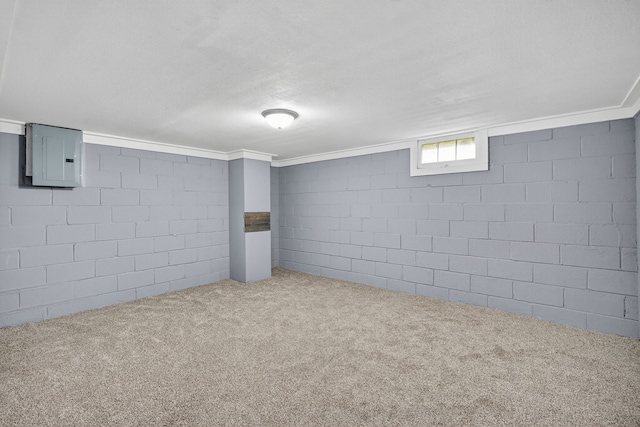 34 E Broadway St, Colfax, IA 50054 - below grade area with electric panel and carpet