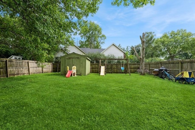 1525 Rapids St, Adel, IA 50003 - fenced backyard featuring a shed