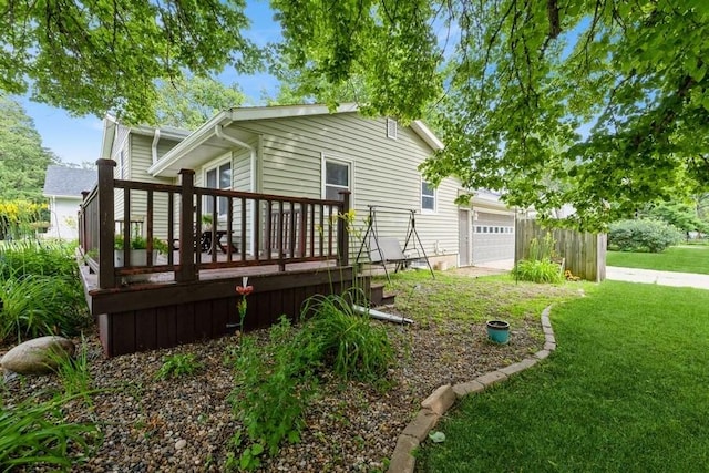 1525 Rapids St, Adel, IA 50003 - view of home's exterior featuring a deck and a garage