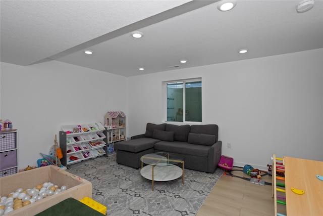 1413 NE Park St, Grimes, IA 50111 - game room featuring recessed lighting and wood finished floors
