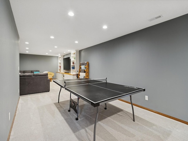 2458 SE 108th St, Runnells, IA 50237 - game room with light carpet and recessed lighting