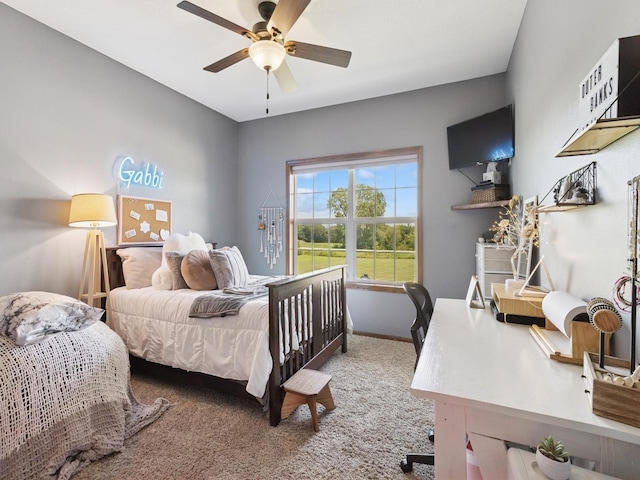 2458 SE 108th St, Runnells, IA 50237 - bedroom featuring carpet flooring and ceiling fan