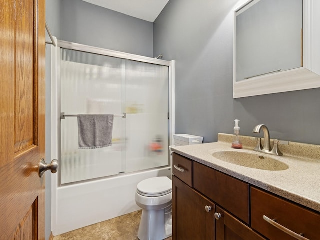 2458 SE 108th St, Runnells, IA 50237 - full bathroom with vanity and shower / bath combination with glass door