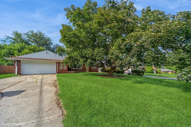 7012 Sunrise Blvd, Windsor Heights, IA 50324 - single story home featuring concrete driveway, a garage, and brick siding