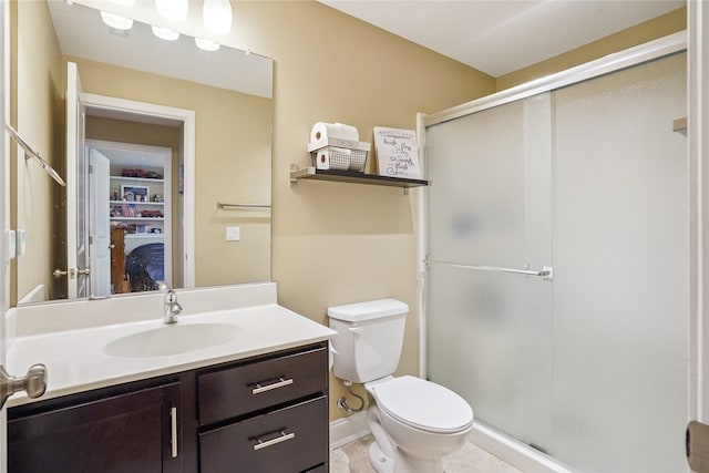 929 Sampson Dr, Nevada, IA 50201 - bathroom featuring a stall shower and vanity