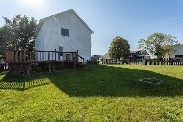 4624 Tamara Ln, West Des Moines, IA 50265 - view of yard featuring a wooden deck