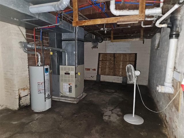 4690 Hubbell Ave, Des Moines, IA 50317 - basement with water heater and heating unit