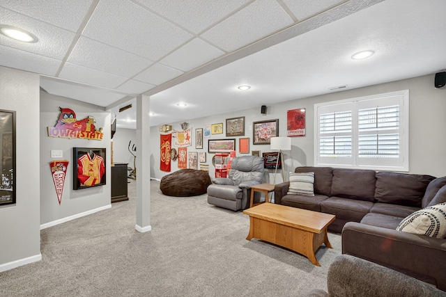 4808 Dewey Pl, Johnston, IA 50131 - living area with carpet and recessed lighting