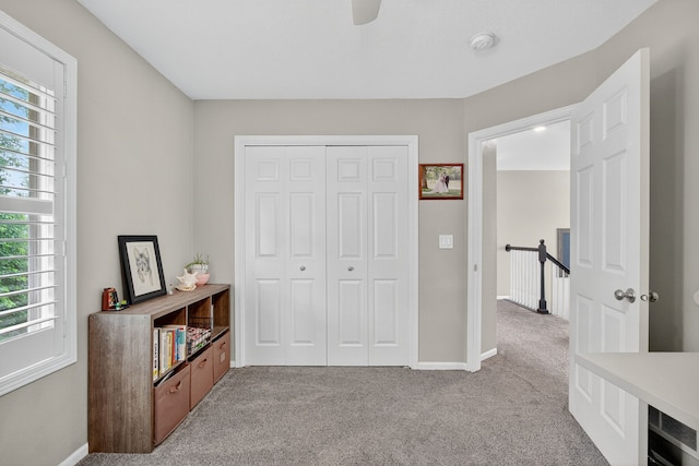 4808 Dewey Pl, Johnston, IA 50131 - bedroom with carpet floors, a closet, and a ceiling fan