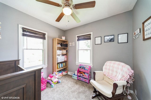 3411 61st St, Des Moines, IA 50322 - bedroom with carpet flooring and a ceiling fan