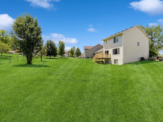 5805 Sterling Trce, Des Moines, IA 50320 - view of yard featuring a deck