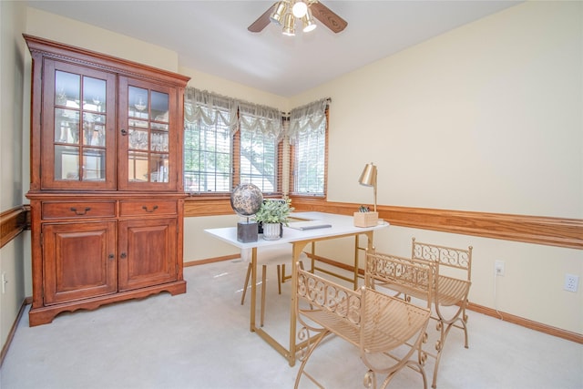 5925 Ep True Pkwy Unit 36, West Des Moines, IA 50266 - dining room featuring ceiling fan and light carpet