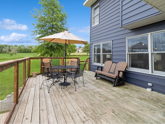4791 Erbe St, Norwalk, IA 50211 - deck featuring outdoor dining space and a yard