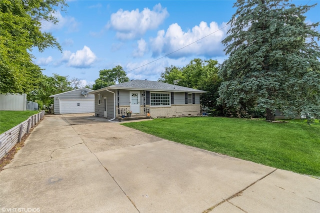 1212 Burnham Ave, Des Moines, IA 50315 - ranch-style home featuring a detached garage, brick siding, and roof with shingles