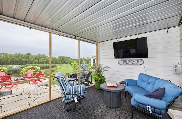685 Indian Ridge Dr, Waukee, IA 50263 - sunroom / solarium featuring an outdoor living space with a fire pit