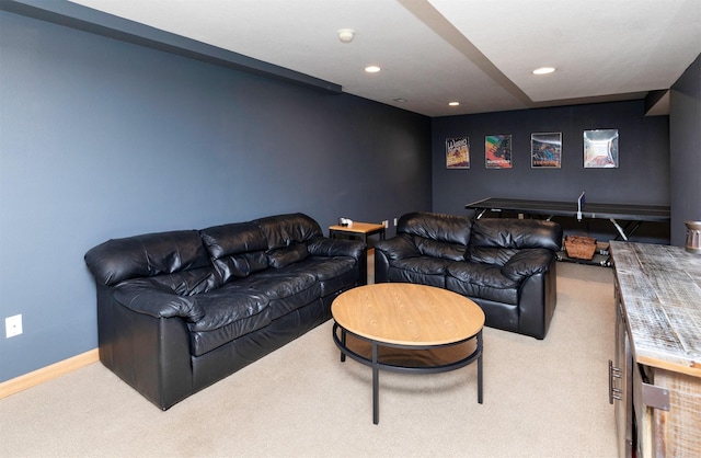 14449 Briarwood Ln, Urbandale, IA 50323 - carpeted living area with recessed lighting