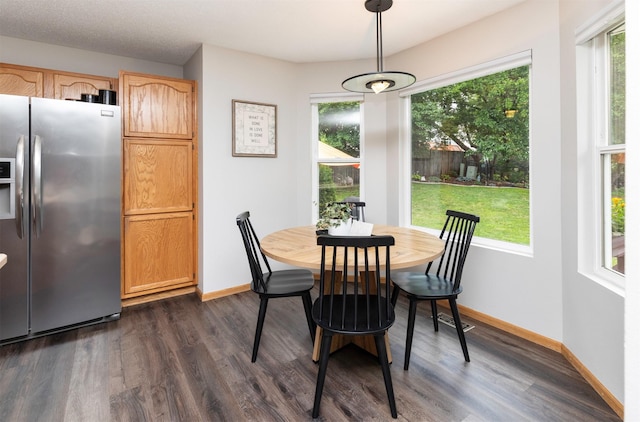 14449 Briarwood Ln, Urbandale, IA 50323 - dining area with dark wood-style floors and plenty of natural light