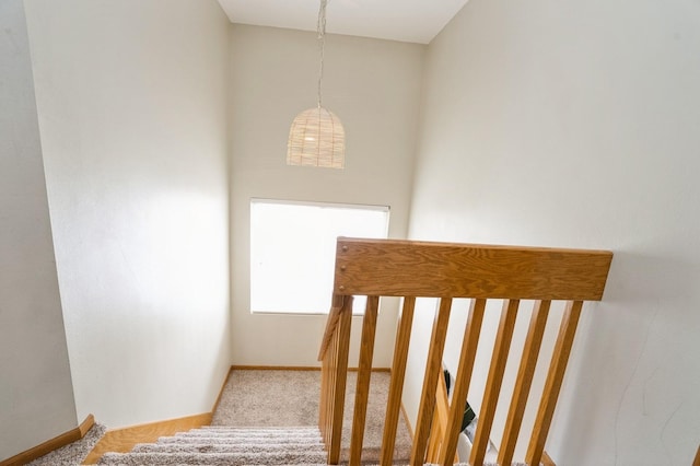 681 63rd St, West Des Moines, IA 50266 - stairs with carpet floors and baseboards